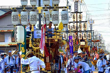 写真　桑名石取祭の祭車行事